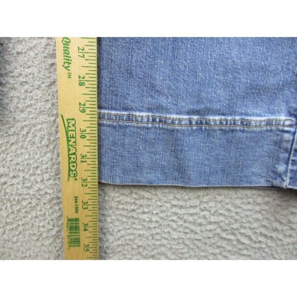 LEE Jeans Womens 14 Blue Straight Wide Leg Curvy High Rise Trouser Denim (30x32) - Picture 8 of 11